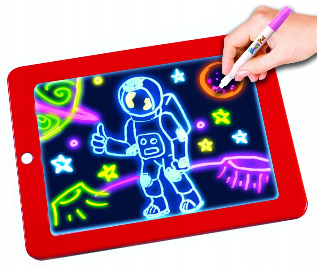MAGICZNY TABLET ZNIKOPIS TABLICA LED MAGIC PAD Wiek dziecka 2 lata +