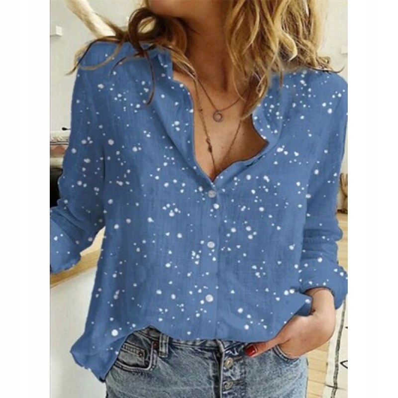 BLUZKA KOSZULOWA DAMSKA LNIANA KOSZULA ROZPINANA S-5XL Płeć kobieta