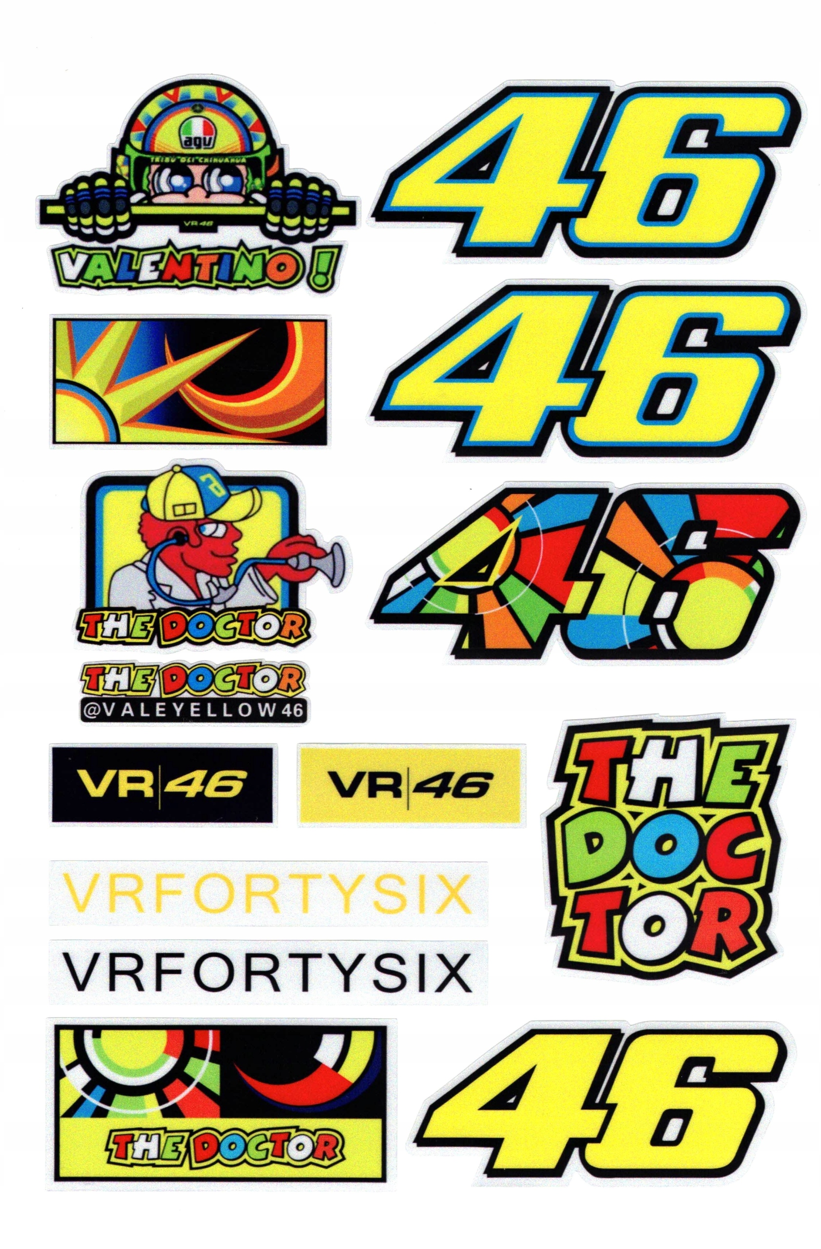

Naklejki Na Motor Motocykl Thedoctor Valentino 46