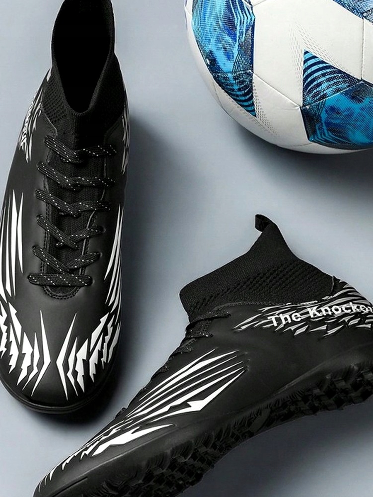 Turfy Buty Piłkarskie Chłopięce Czarne Sznurowane Na Boisko Shein 33