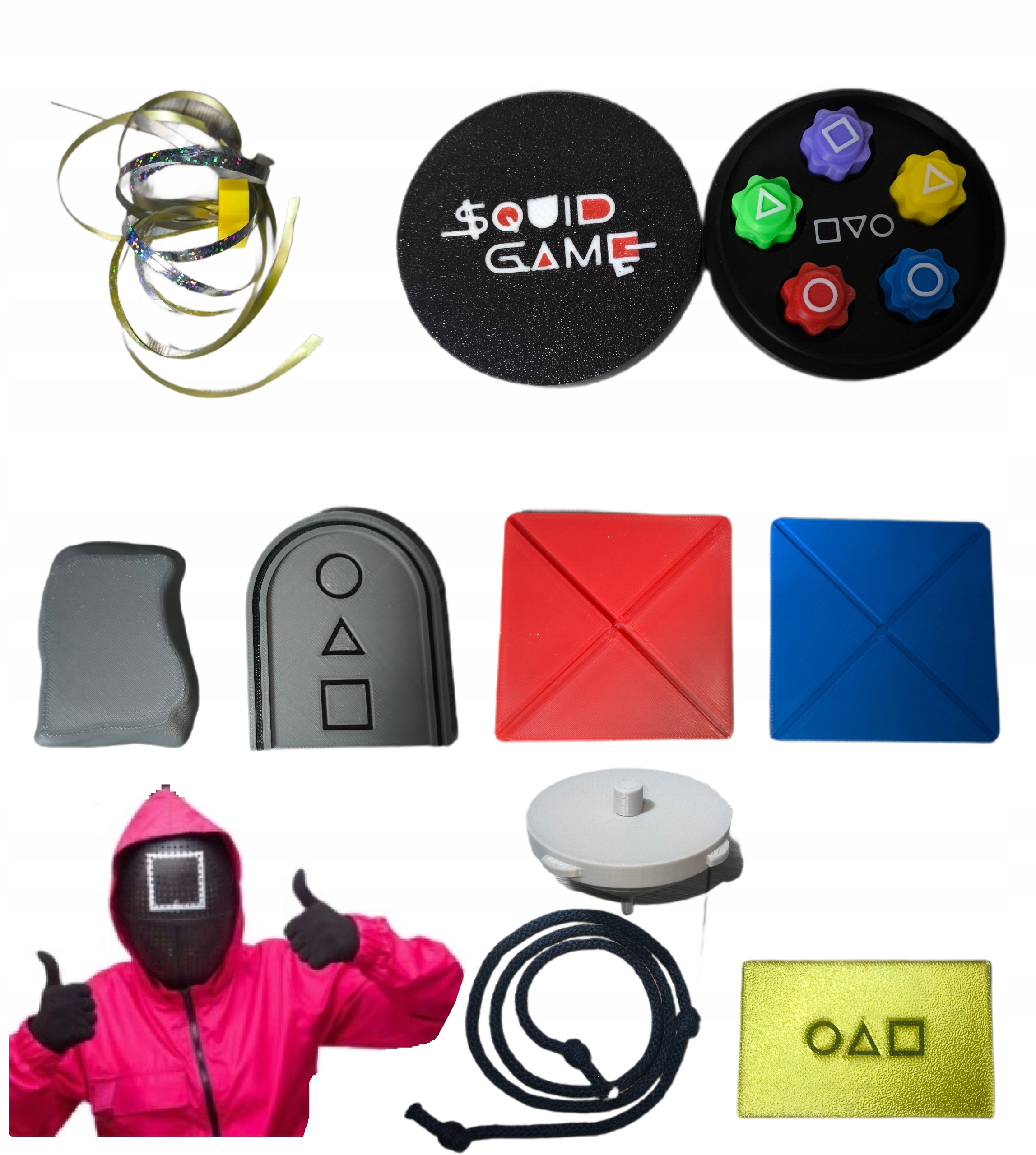 Kości Kostki Gonggi Gongi koreańskiej gry Gra Squid Game Zestaw Ddakji Gong