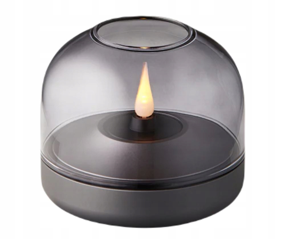 Kooduu Svítidlo Glow 08 Sklo Metal Smoked Grey Led svíčka