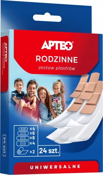

Zestaw plastrów rodzinnych Apteo 24 szt.