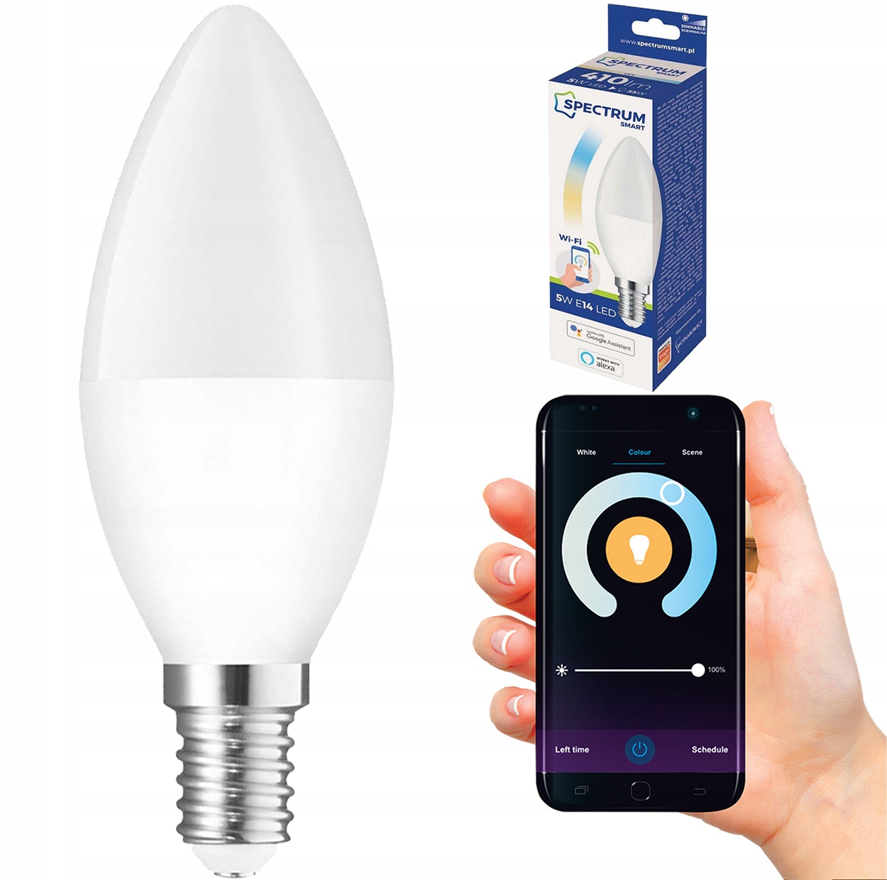 

Żarówka Led E14 5W Cct Spectrum Smart Wifi Tuya