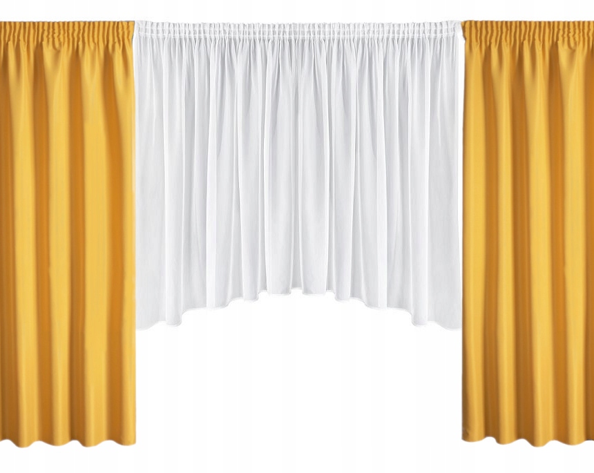 ZESTAW FIRANY ZASŁONY GOTOWE KUCHNIA POKÓJ 13 KOL Szerokość produktu 140 cm