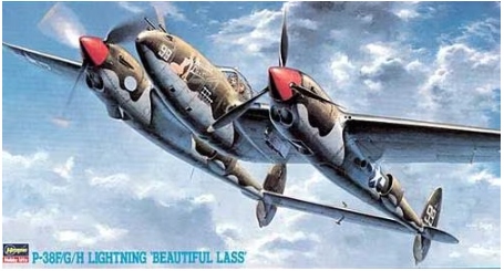 P-38F/G/H Lightning 'Beautiful Lass' Hasegawa 09103 v měřítku 1/48
