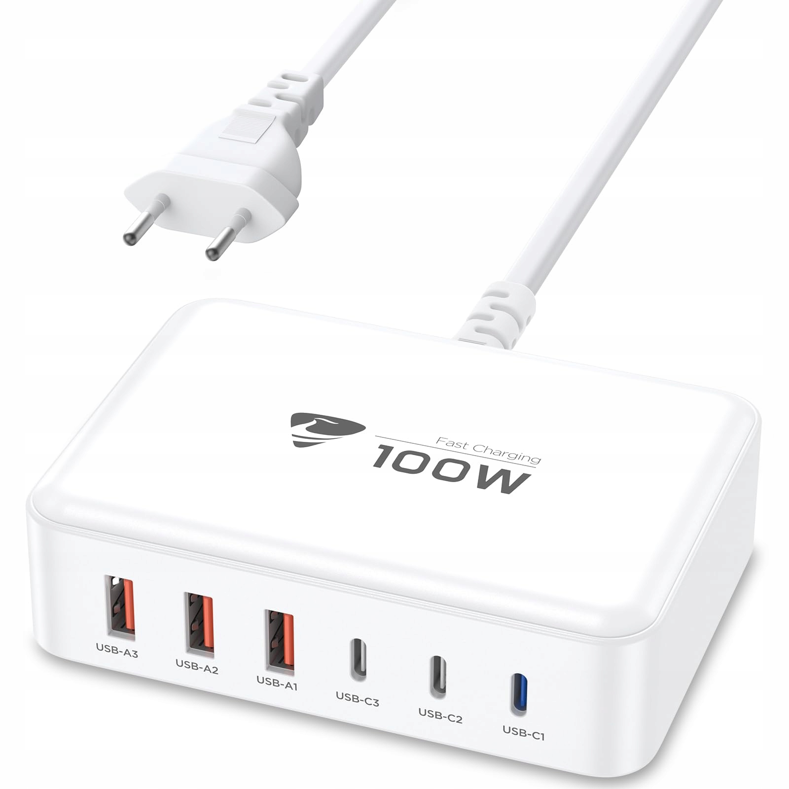 Ładowarka Usb-c 100W – 6 Portów Szybkie Ładowanie Pd Gan