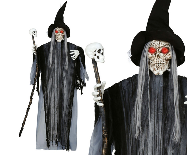 Závěsná Dekorace Čarodějnice 180 CM Halloween, Čarodějnice, Interaktivní Panenka