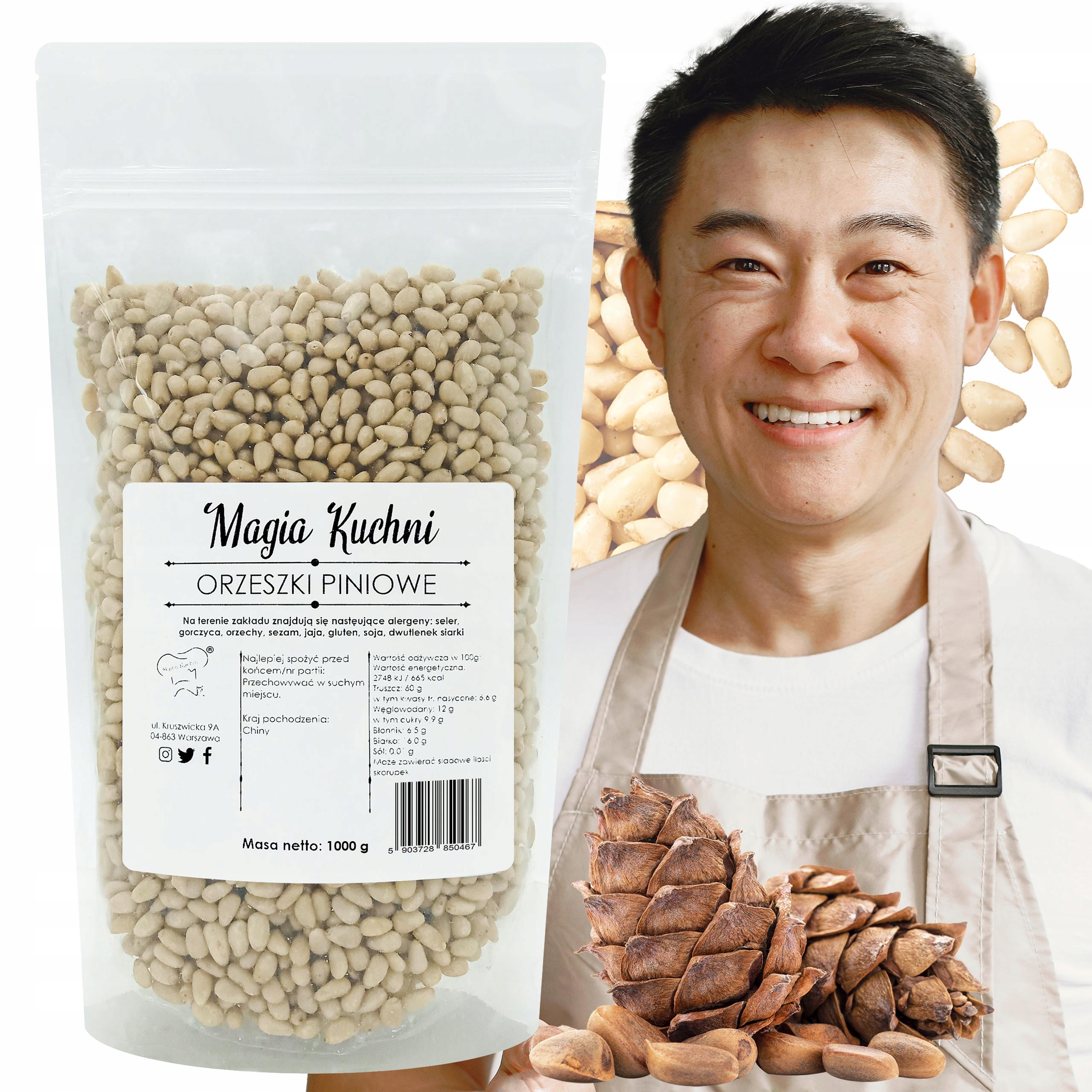 Levně Piniové ořechy Pini 1kg Cedrové Oříšky