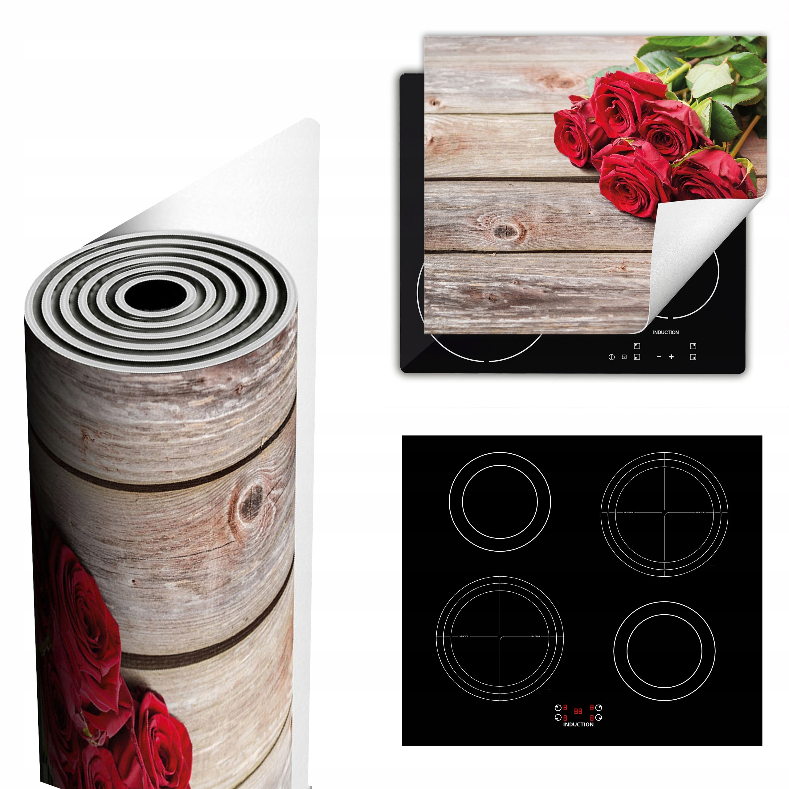 Ochranná Podložka Na Sporák Má Více Místa 60x52 Růže dřevo