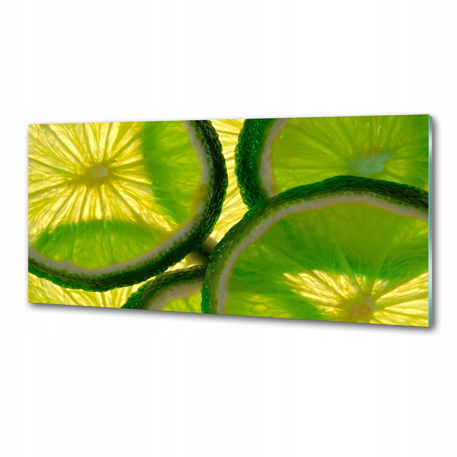 Sklenený panel do kuchyne Limetka 125 x 50 cm Lepidlo