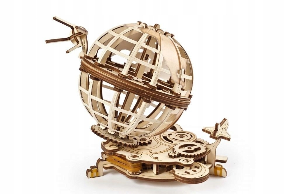GLOBUS MODEL MECHANICZNY DREWNIANY DO SKŁADANIA BEZ KLEJU PUZZLE 3D UGEARS Kolekcja 70128