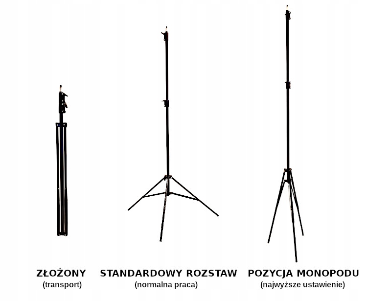 STUDYJNY STATYW OŚWIETLENIOWY 280cm 802 16mm Typ statyw oświetleniowy
