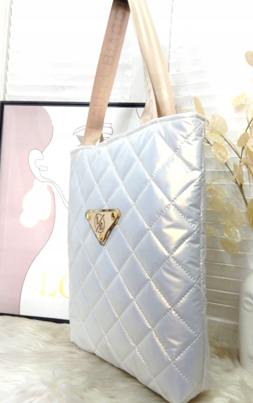 Torebka LAURA BIAGGI biała shopper Materiał dominujący syntetyk