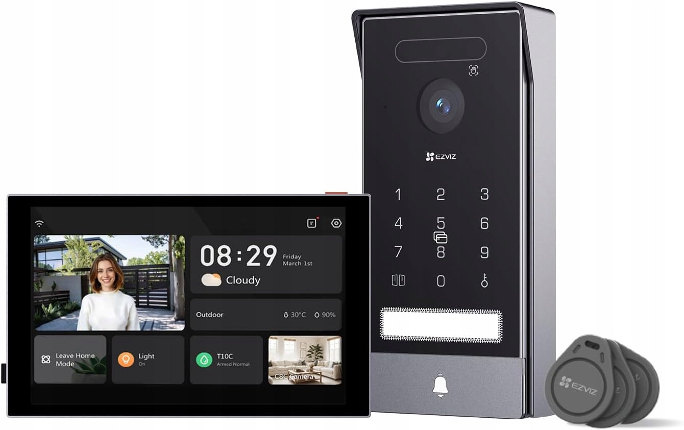 Ezviz HP7 Pro wideodomofon 4K ekran 8 cali Wi-Fi Rfid rozpoznawanie twarzy