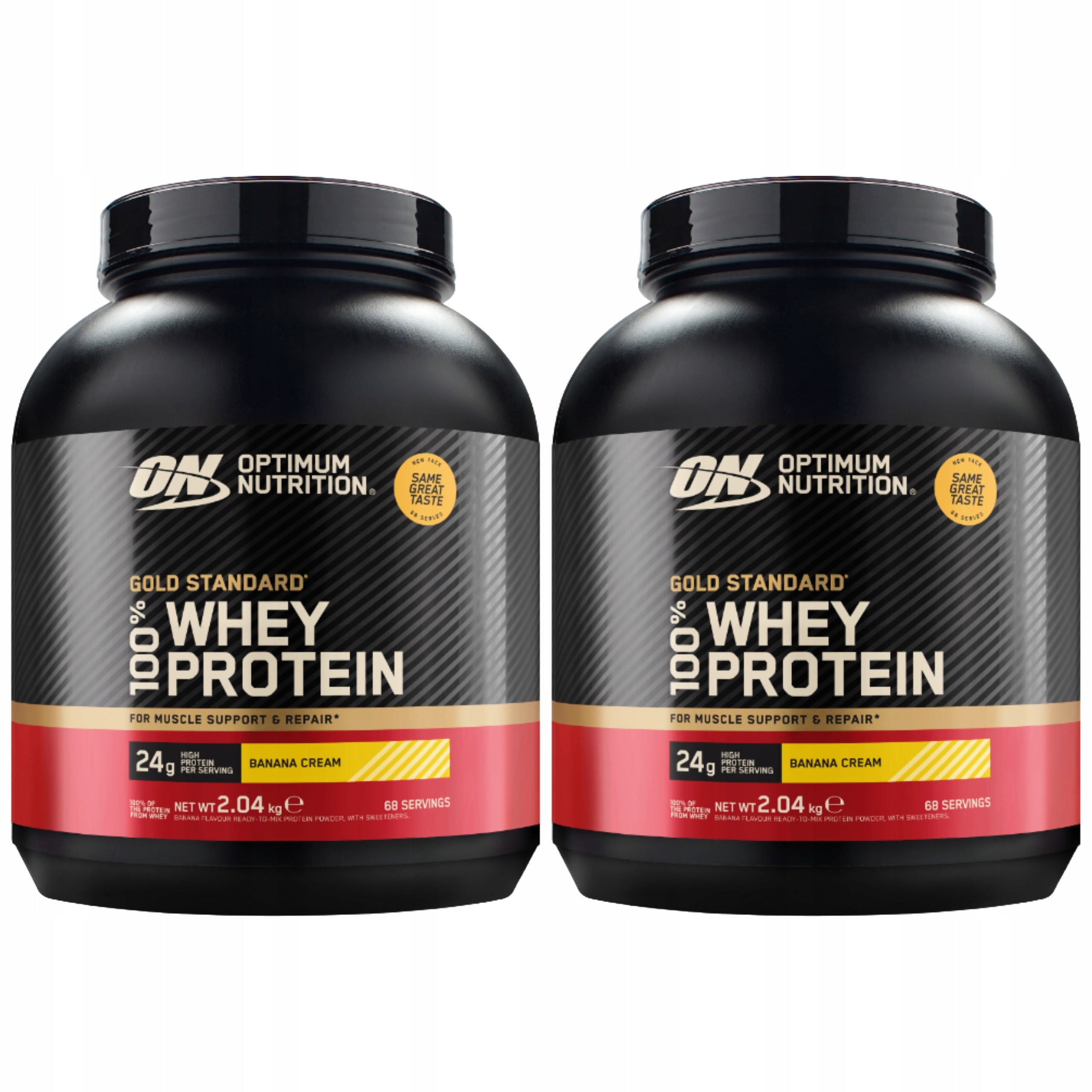 2x Optimum Nutrition Gold Standard Whey 2040 g Banánový protein Wpc Wpi 68p
