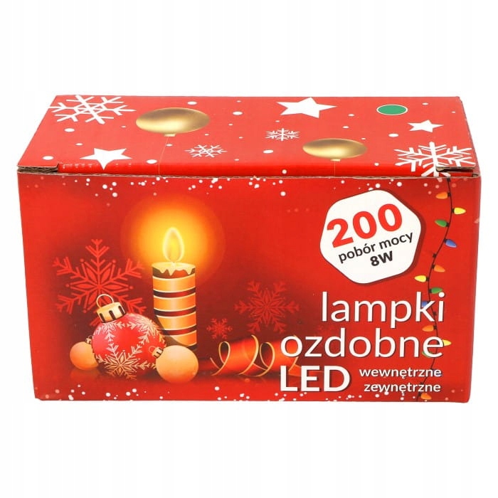 LAMPKI CHOINKOWE MOCNE 200 LED RÓŻOWY PROGRAMATOR Zasilanie sieciowe