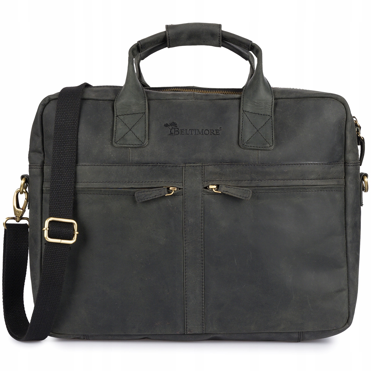 Pánská kožená velká A4 cestovní taška na notebook 17" XL Beltimore