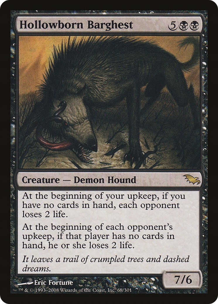Mtg Hollowborn Barghest (shm) stan Ex