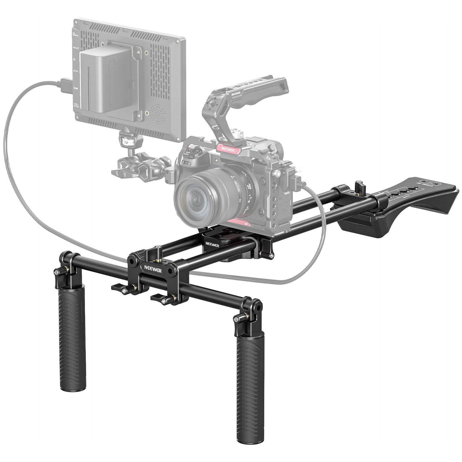 Stativ Rig Stabilizátor Grip Držák na rameno pro kamery Dslr fotoaparátů Neewer