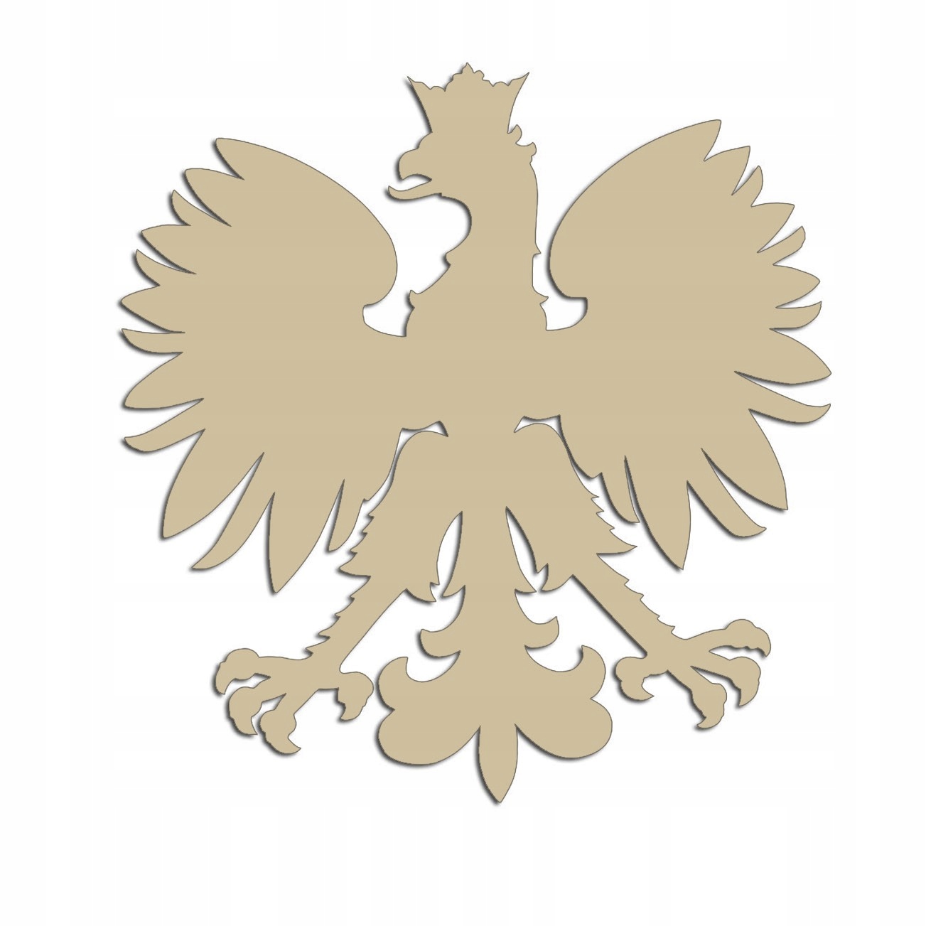 Wycinana naklejka Orzeł Godło Polski Polska beżowa