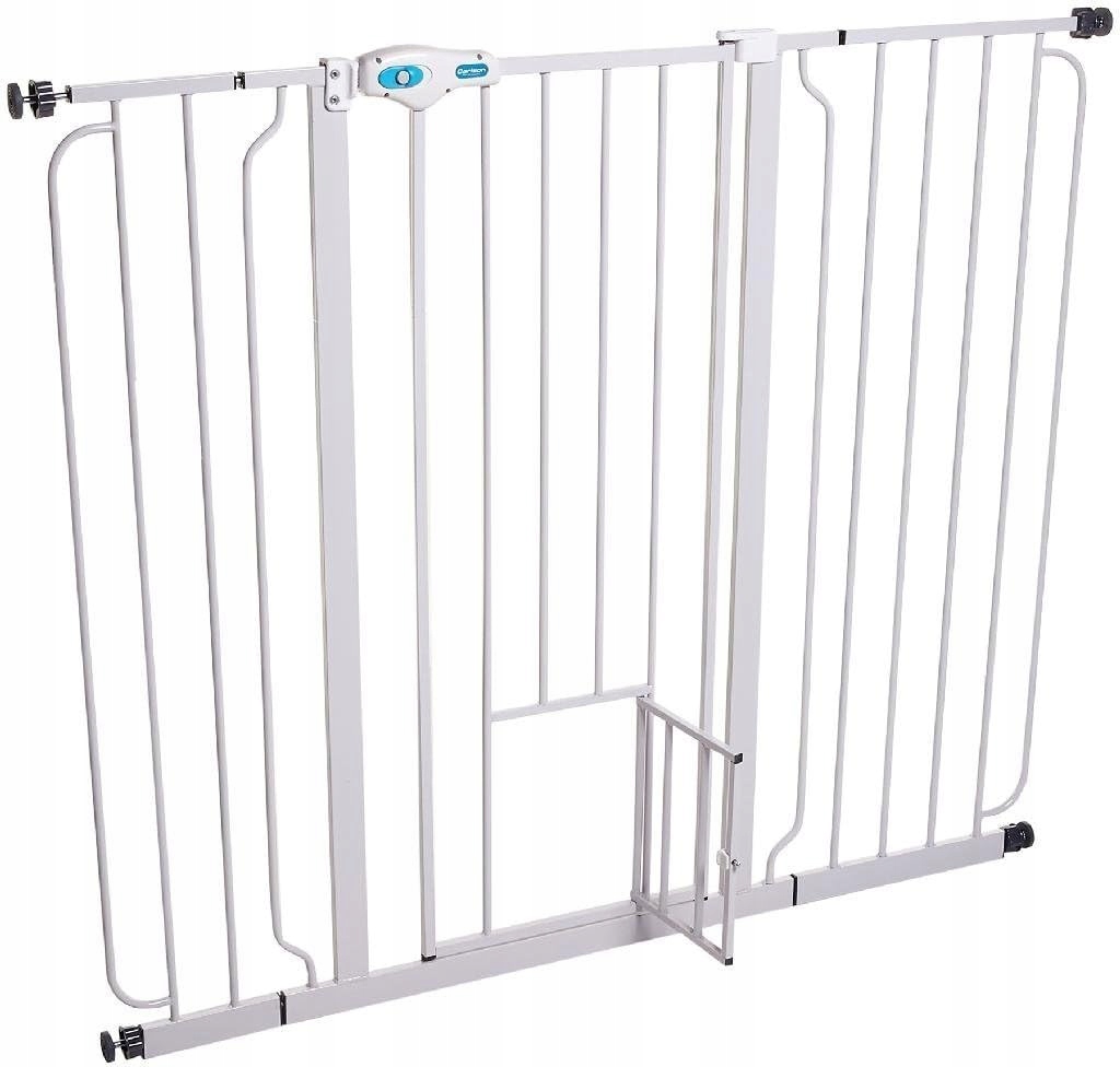 Carlson Široká zábrana pro psa s dveřmi pro kočky 76 cm x 129-150 cm