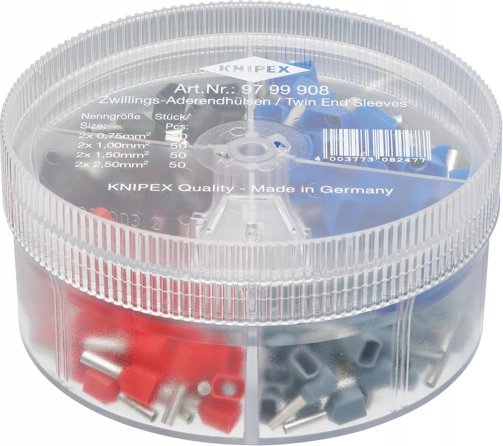 

Asortyment tulejek kabl. Twin 0,75-2,5qmm Knipex