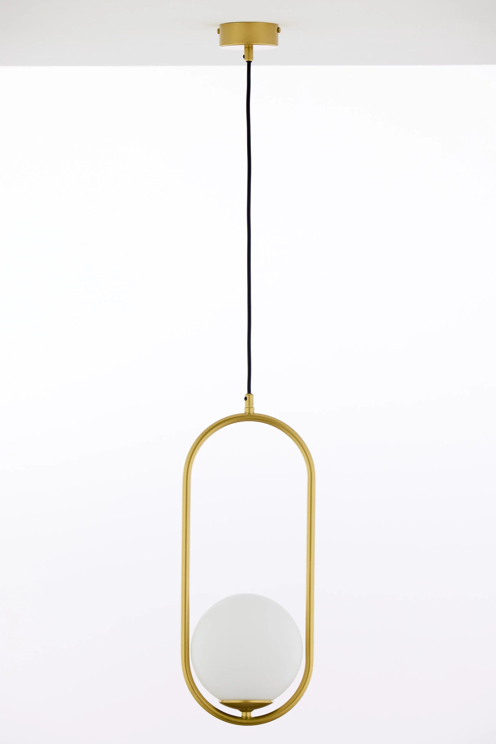 Jupiter Igon Moderná závesná lampa zlatá, sklo E14 11W guľa