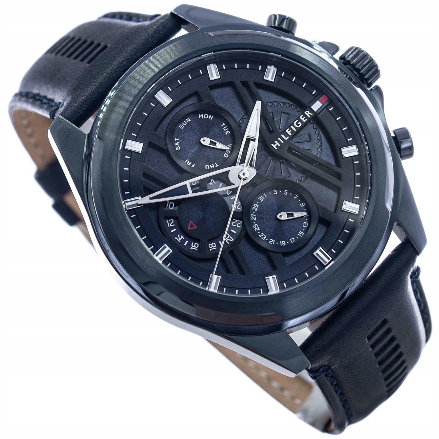 Pánské Hodinky Tommy Hilfiger 1710655 Módní Na Řemínku S Datumovkou