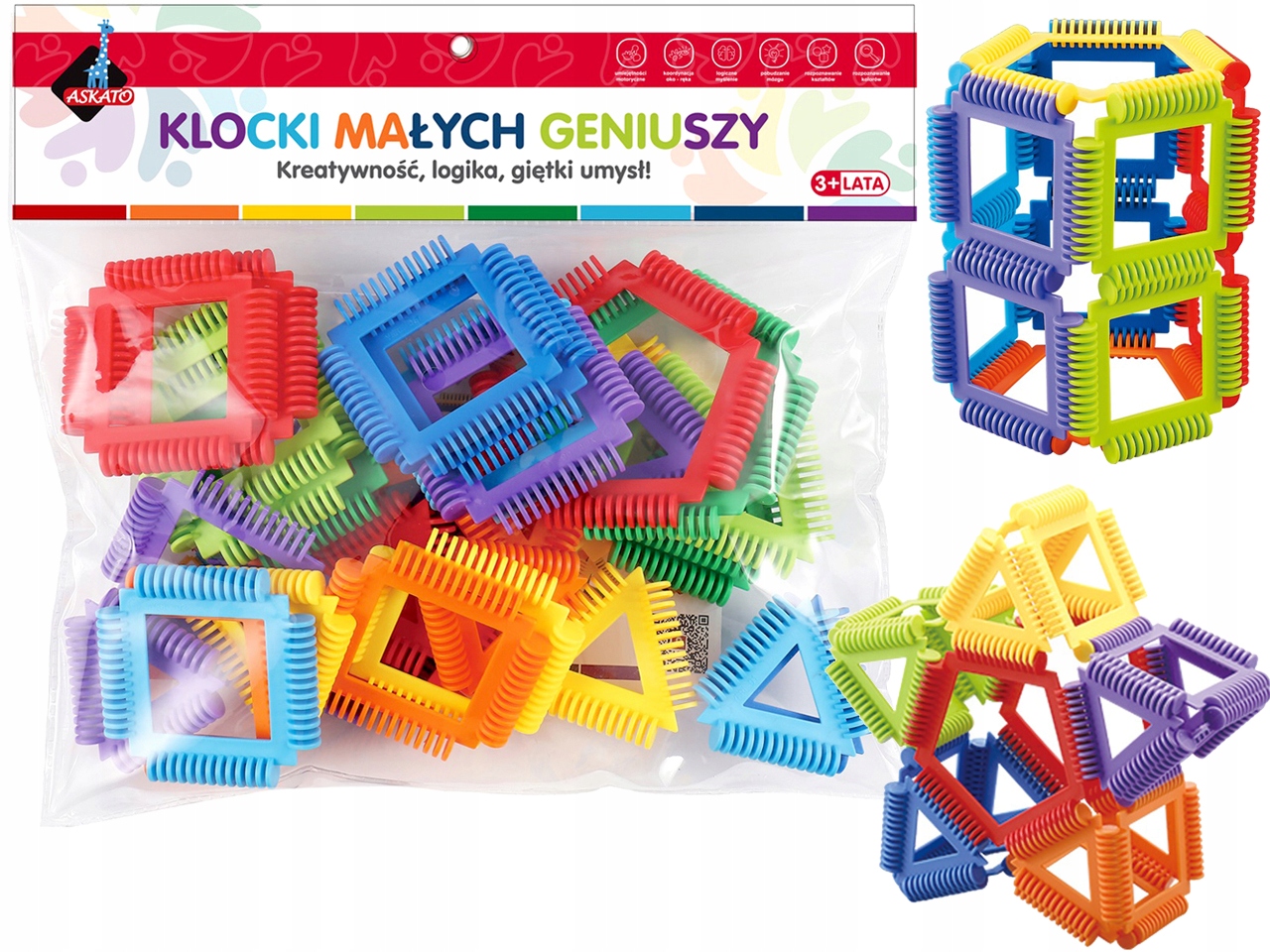 

Klocki Małych Geniuszy Figury Przestrzenne 32 elem
