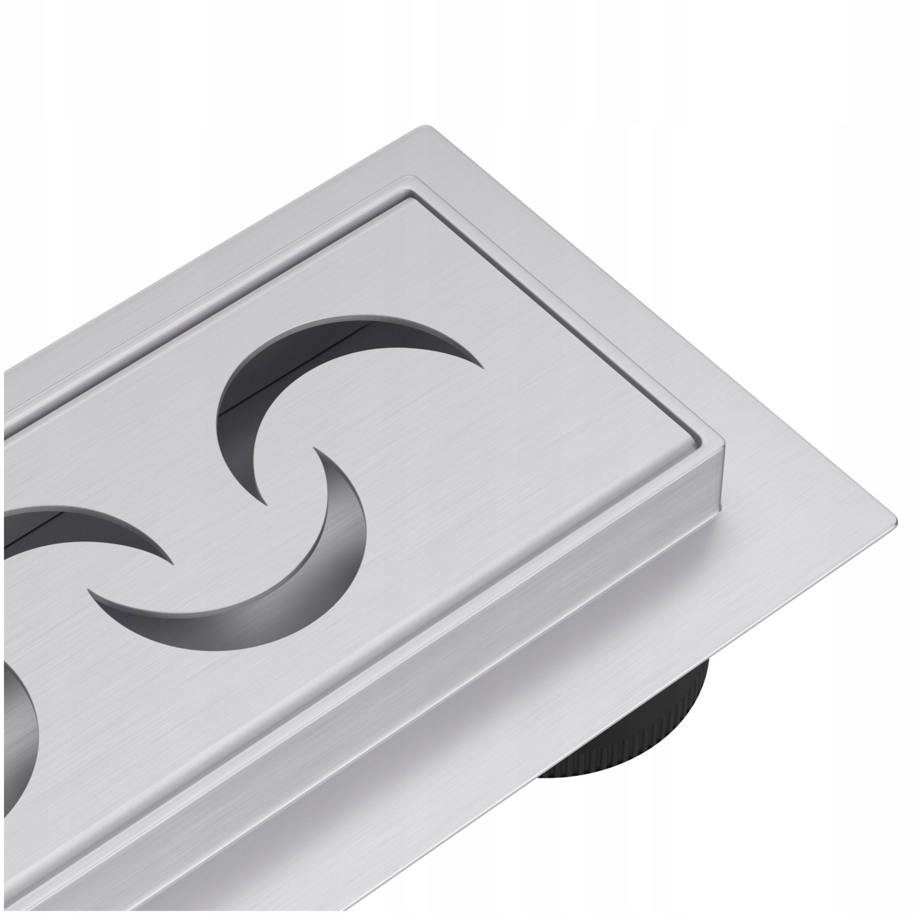 Aquauno Lineárny Odtok 60 cm S Dekoračným Panelom Moon Nerezová Oceľ