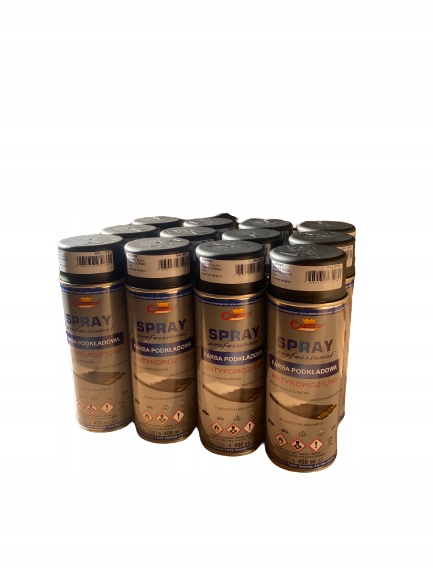Barva 12 ks Lak Emalia sprej proti korozi 400 ml Černý
