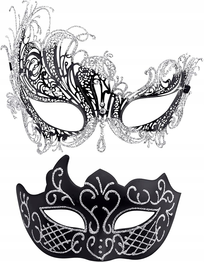 Maska Karnevalová Maska Benátská Halloween Pro Páry Sada 2 Kusů