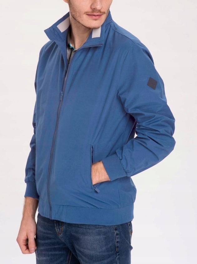 Pánská jarní bavlněná větrovka Volcano Modrá J-pike M