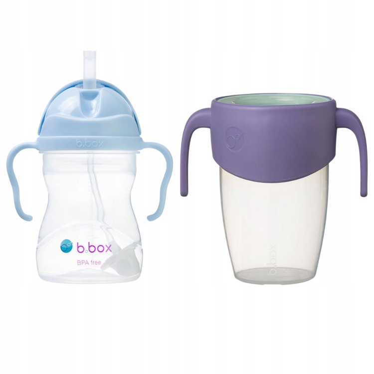 B.box Bidon 240 ml ze słomką + Kubek 360 Zestaw do nauki picia dla dzieci Marka B.Box