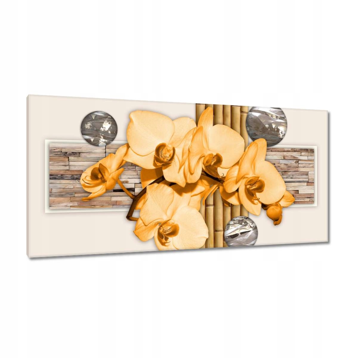 Obrazy 115x55 Oranžový orchidej