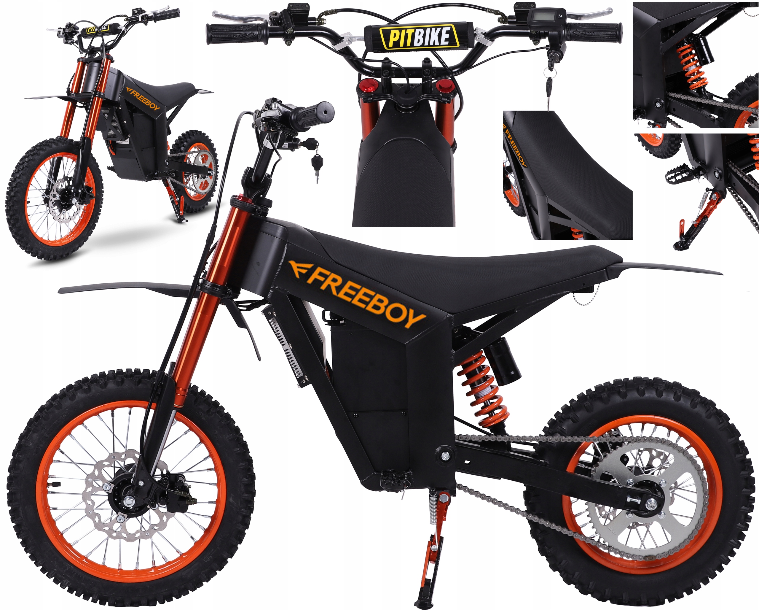 Freeboy Y01 Elektrická vozidla 3000W 48V 30AH 55KM/H 45KM 14"+12" terénní