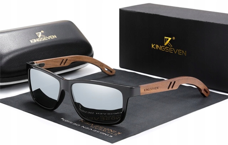 

Okulary przeciwsłoneczne Kingseven UV400 Drewniane