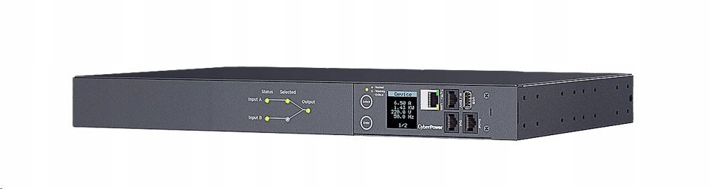 CyberPower Rack Ats Switched Pdu, 1U, 10A, (12)C13, IEC-320 C14 (2)…