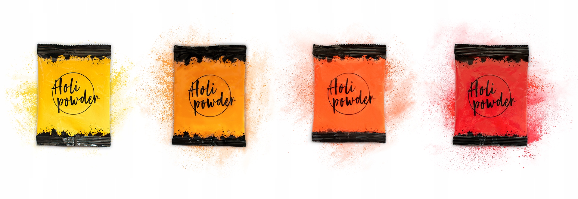 Holi Powder kolorowe farby na Festiwal Kolorów x4 Rodzaj sypki