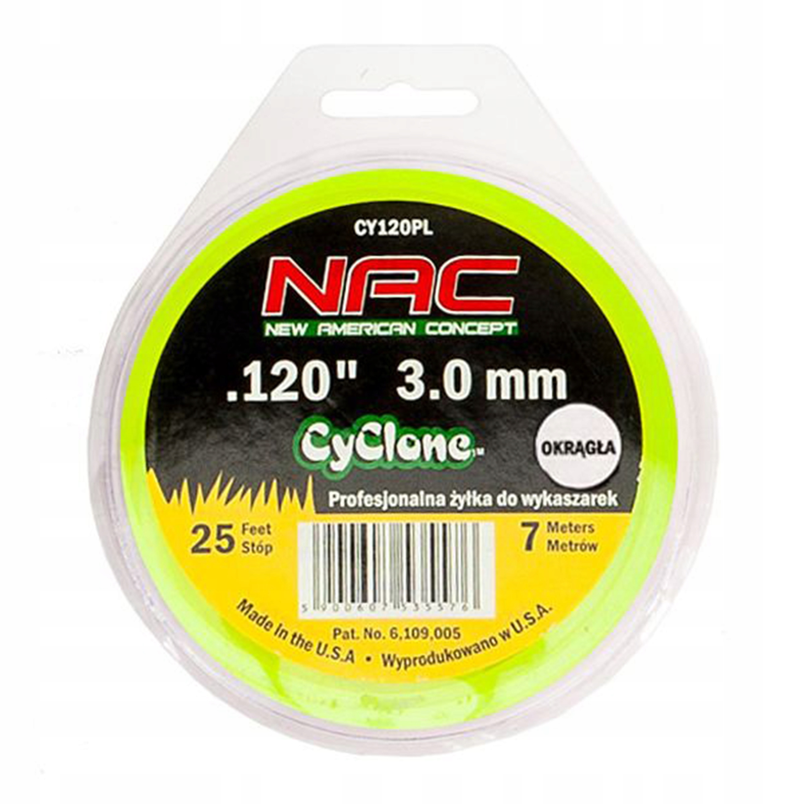 

Żyłka tnąca okrągła 3,0mm Nac do kosy podkaszarki