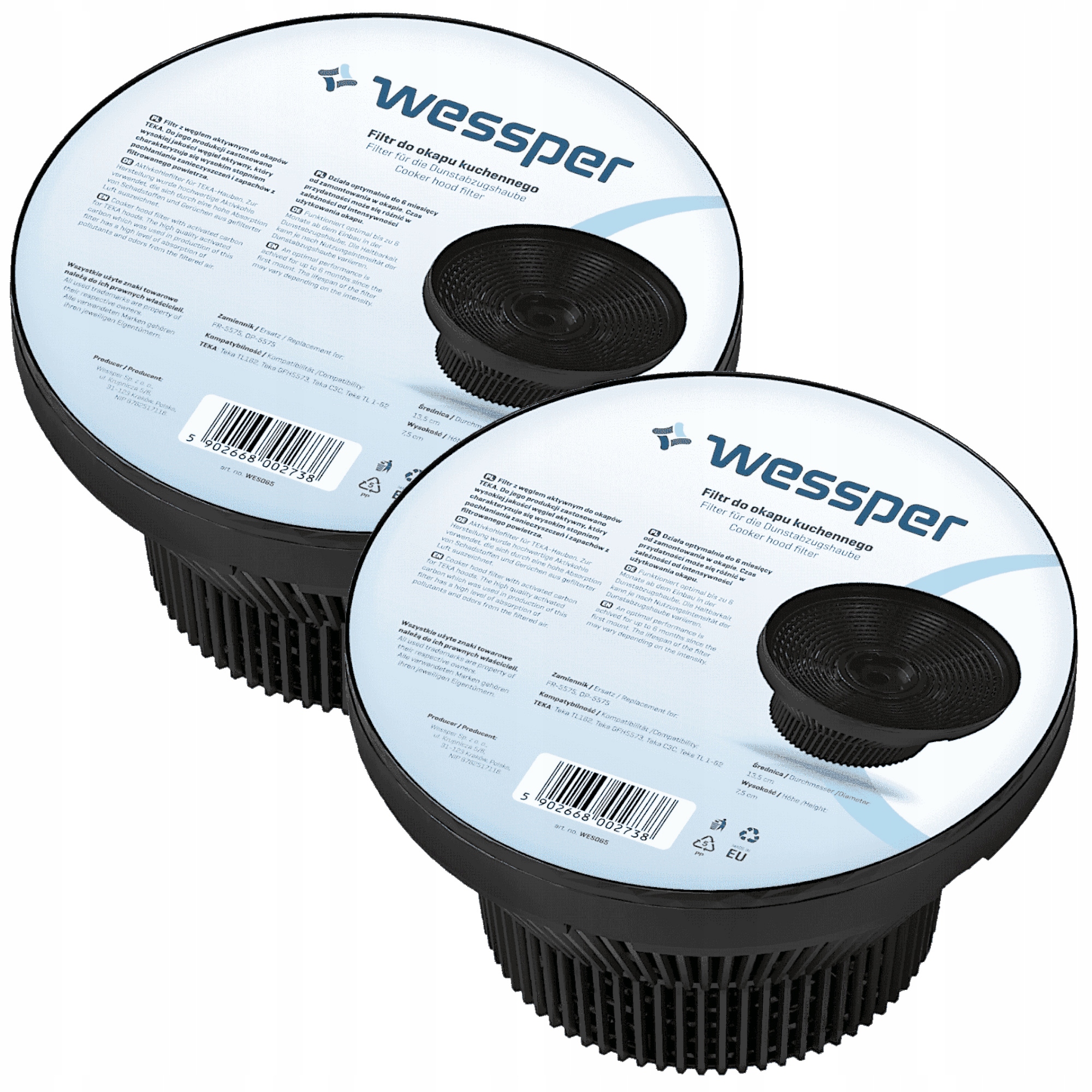 2x Filtr węglowy okapu Teka TL 1-62, C3C, GFH 5573