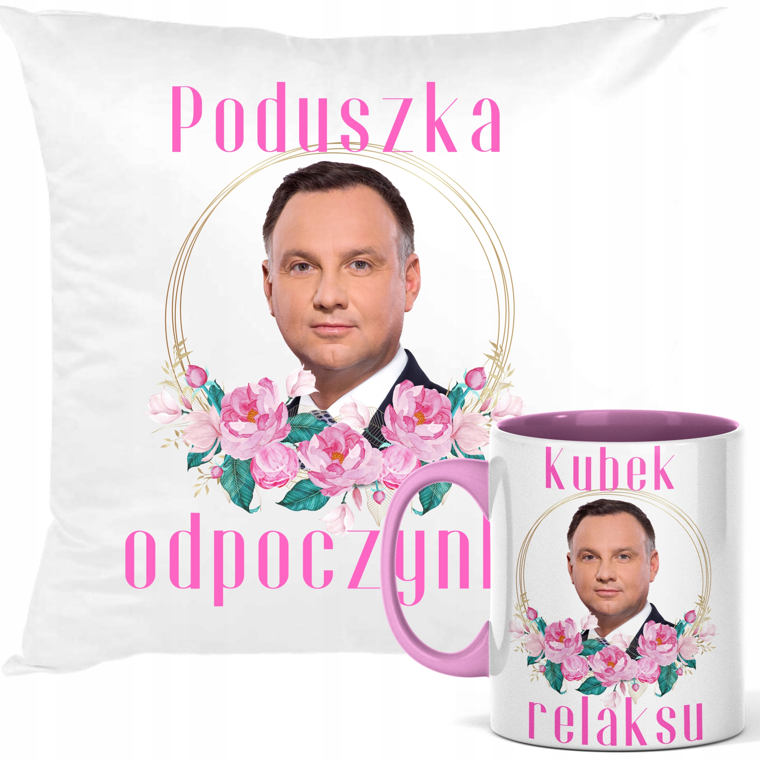 PODUSZKA KUBEK MORAWIECKI DUDA KACZYŃSKI PAPIEŻ