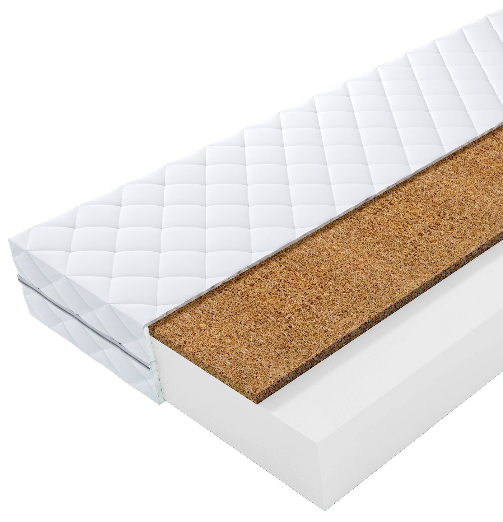 Materac piankowy z kokosem 90x200 Coco 14cm H3/H4 średnio-twardy T25