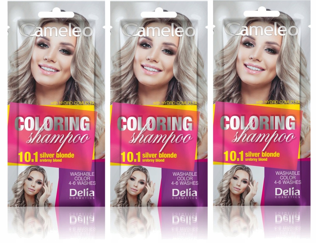 

3xCAMELEO Szampon Koloryzujący 10.1 Srebrny Blond