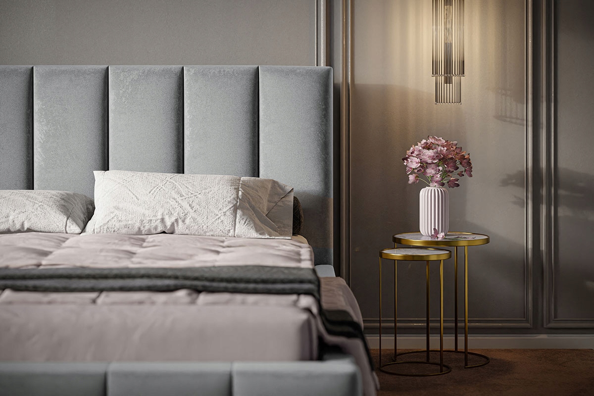 Łóżko tapicerowane LUX1 120x200 Stelaż + pojemnik Rodzaj łóżka podwójne