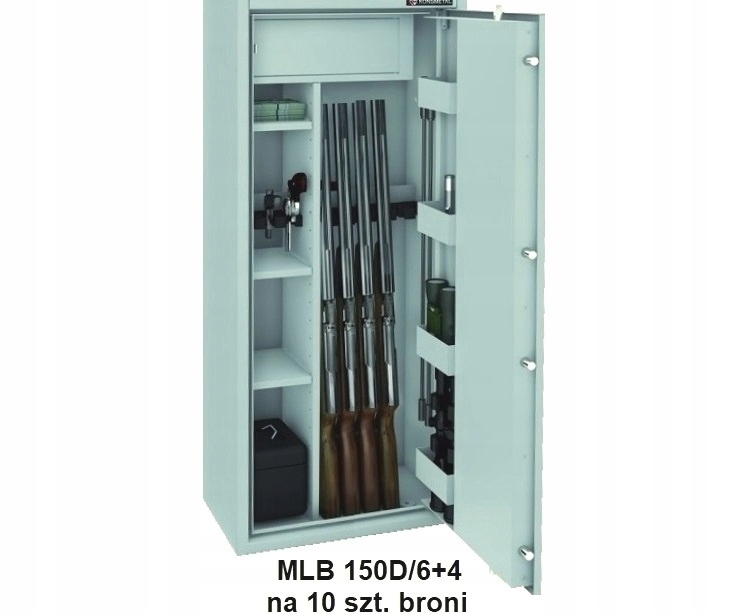Sejf na broń 15 szt. broni długiej MLB2 150D/10+5-K. Zamek kluczowy Klasa S1