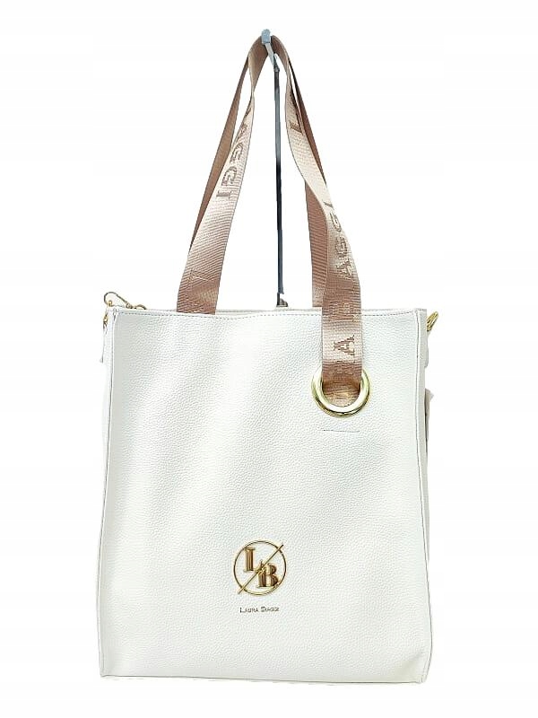 

Laura Biaggi torba shopper biała