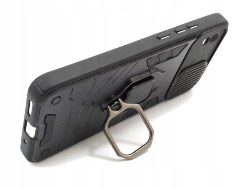 Etui PANCERNE RING LENS do Xiaomi Redmi 9A 9AT cza Rozszerzenie podstawka