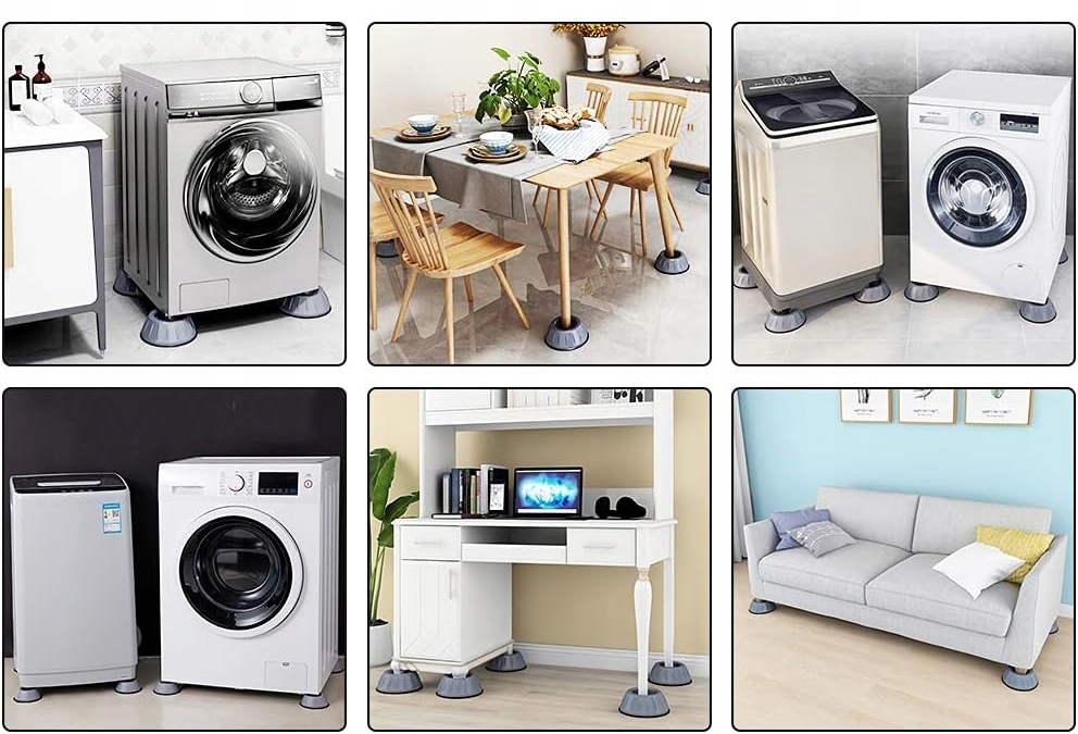 PODKŁADKI nóżki wyciszające ANTYWIBRACYJNE POD PRALKĘ ZMYWARKĘ 4 SZT GUMA Model PODKŁADKI PODSTAWKI POD PRALKĘ ZMYWARKĘ MEBLE